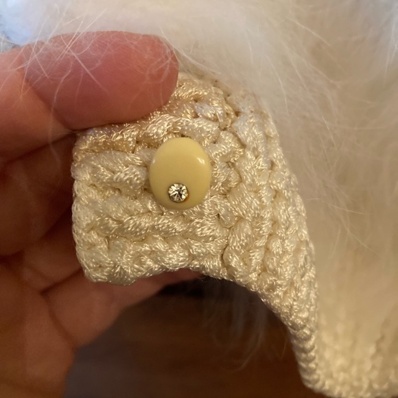 Valentina Cream Wool Cardigan - Picture 3 of 5